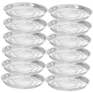 Pack Clear Plastic Plant Saucers (12 inch) Drip Trays Plant Plate 12 inches 9 - Picture 1 of 7