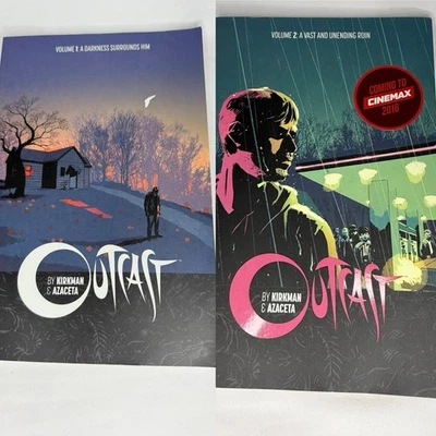 Outcast by Kirkman & Azaceta 1 & 2 Graphic Novel Set Image Comics Horror Series - Image 1 of 4