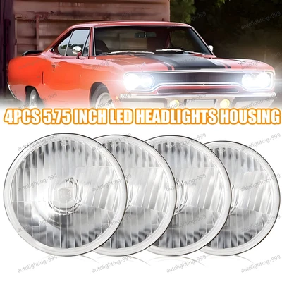 Faros LED redondos carcasa de haz alto/bajo para Plymouth Road Runner 1968-19745,75" Foto 1 de 4