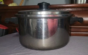 Saladmaster Stainless Steel 4 Quart Qt Stock Pot Dutch Oven Vapor Lid Tri Clad - Bild 1 von 8