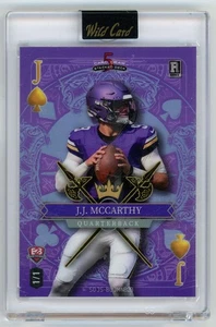 JJ McCarthy b2b Bryce Underwood 2024 Wild Card 5 Karten Draw Stacked Deck Purple - Bild 1 von 2