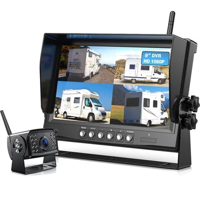 9" Digital Wireless Monitor DVR 1080P Backup Camera for Truck Caravan Reverse - Image 1 of 4