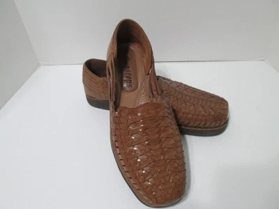 Sunsteps Shoes Mens Size 9.5 Hand Woven Leather Loafers Slipon Casual VG Conditi - Image 1 of 4