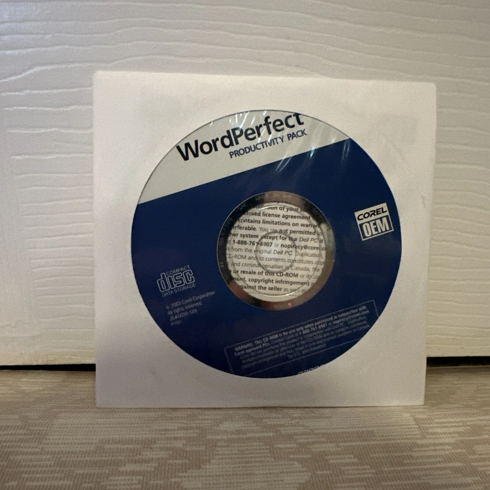 2003 Corel WordPerfect Productivity Pack PC CD ROM OEM Windows NEW SEALED - Image 1 of 1