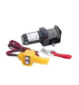 Argano Elettrico 2000lbs 907kg 12V 15m Corda Telecomando Interruttore Recupero Torin Big Red - Foto 1 di 1