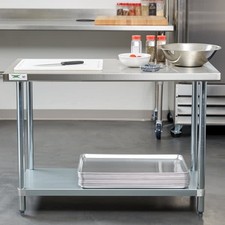 Regency 24" x 48" Stainless Steel Work Prep Table Commercial Nsf