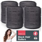 4-12 Hair Rollers Self Grip Large Set Heatless Bouncy Wave Curlers Cling Styling