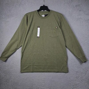 DICKIES SHIRT Mens GREEN Large L Heavy Weight WORK WEAR Long Sleeve Outdoors NWT - Picture 1 of 15