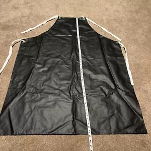 44x33” Waterproof Rubber Vinyl Work Apron Heavy Duty Men's Black Dishwashing - Picture 1 of 8