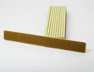 Double Sided Acrylic Nail File Emery Board - Yellow Square 80/80 grit (10_Files) - Picture 1 of 6