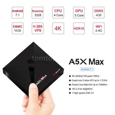 New listing
Smart Android 7.1 Tv Box Rk3328 4K Vp9 Hdr10 Usb3.0 4Gb / 16Gb Mini Pc Dlna M5I2