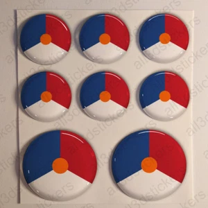 Netherlands Stickers Roundel Cockade Rond 3D Resin Domed Sticker Air Force - Picture 1 of 1