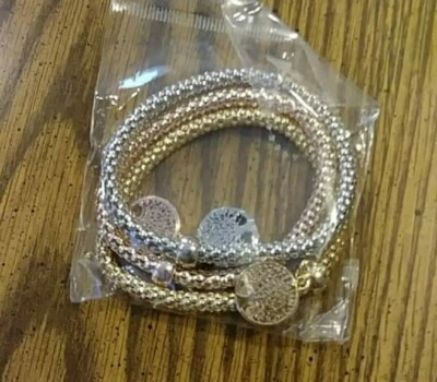 Pulsera Tree Of Life Charm para mujer - plata, oro, oro rosa (3 por paquete) Foto 1 de 4