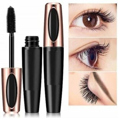 4D Schwarz Seide Wimperntusche Augen Wimpern Verlängerung Wasserfest Volumen - Bild 1 von 4