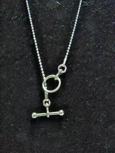 Kippverschluss Y Halskette! Diamantgeschliffene Kugelkette Schichtung Lariat Silberschmuck - Bild 1 von 1