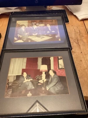 2 framed photos.Political figures.Help to Id appreciated. - Image 1 of 4