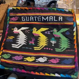 RARE beautiful Vintage Guatemala Guatemalan Woven book laptop computer purse bag - Picture 1 of 6