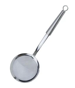 Stainless Steel Wok Mesh Strainer Cooking Mesh Skimmer Spoon 4.75 Inch Diameter - Picture 1 of 8