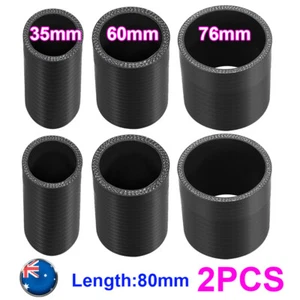 2x Straight Silicone Coupler Hose Intake Turbo Intercooler Pipe Joiner35/60/76mm - Picture 1 of 7
