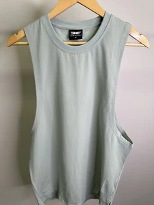 ELITE ELEVEN Sage Green Tank Size Medium Muscle Top Gym Activewear - Picture 1 of 3