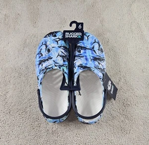 Robuster Shark Shark Week Clog große Jungen Größe 6 Batik blaue Haie neu mit Etikett - Bild 1 von 7