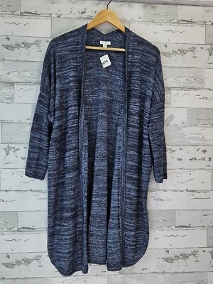 Cárdigan Jill Pure Jill Shirtai Topper Medio Azul Marley Algodón Mezcla de Lino Foto 1 de 4