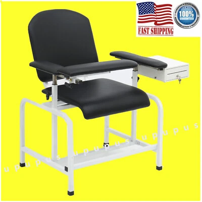 Silla de extracción de sangre silla de flebotomía con cómodo cajón reposabrazos suave Foto 1 de 4