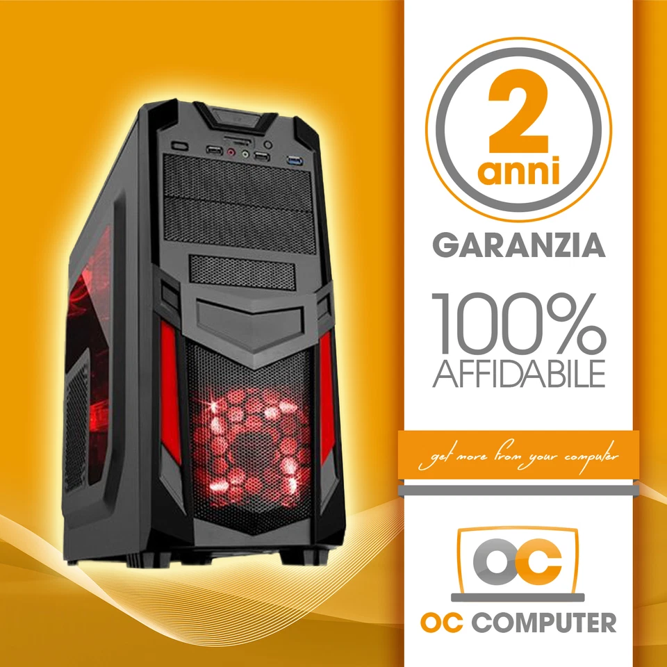 PC COMPUTER DESKTOP INTEL QUAD CORE/HD 1TB/RAM 8GB/ASSEMBLATO COMPLETO FISSO - Immagine 1 di 1