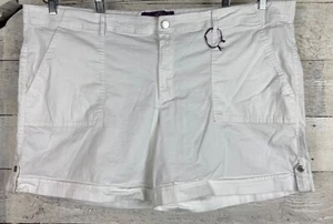 Pantalones Cortos Gloria Vanderbilt Frida Mujer Plus 24W Blanco Bolsillos Verano Playa - Imagen 1 de 11