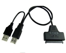 Sata 7+15 Pin 22Pin to Usb 2.0 Cable Adapter For 2.5" Laptop Hard Drive Disk Hdd
