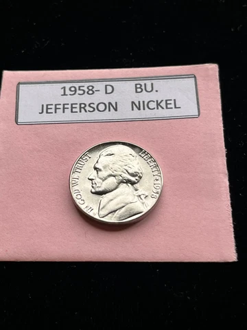 1958-D Jefferson Nickel BU Cover