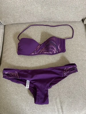 La Perla Purple Bikini 30B Size 2 US - Image 1 of 4