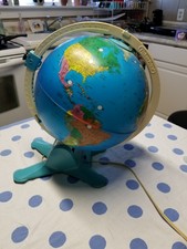 Globe Lite Up View Finder Vintage Fisher Price 1988 Educational Illuminated