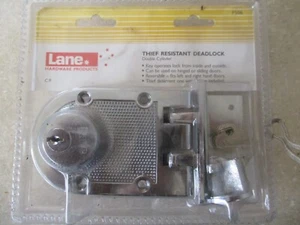 LANE Double Cylinder Deadlock Chrome - BRAND NEW SEALED - Picture 1 of 2