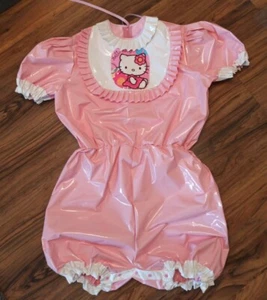 Adult Baby STRAMPLER BODY WINDELBODY Windelhose Sissy PVC LACK Diaper Plastik - Bild 1 von 6