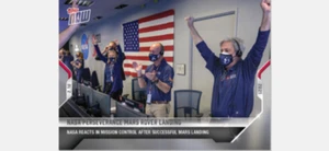 2021 TOPPS NOW NASA PERSEVERANCE MARS ROVER ATERRIZAJE #2 REACCIONA EN CONTROL DE MISIÓN - Imagen 1 de 2