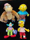 NEW Simpsons Plush Lot - Milhouse, Krusty Clown, Ralph Wiggum, Mr. Teeny Monkey