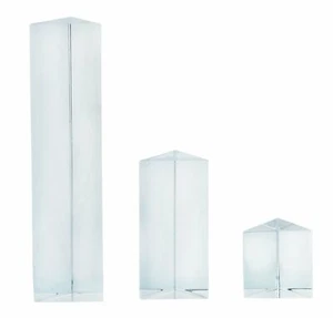 Equilateral Prisms, 3 Piece Set - 25, 50 & 100mm Lengths - Acrylic - Eisco Labs - Picture 1 of 6