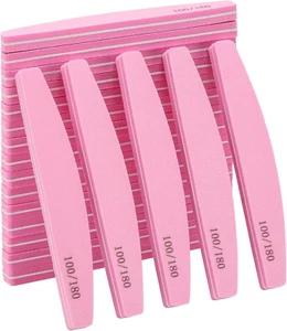 20 Pack Nail Buffers 100/180 Grit Washable Double Sided Nail Sanding Block File  - Picture 1 of 12