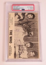 THE WHO Signed Autograph Auto Postcard Photo Slab by 4 Keith Moon PSA BAS JSA THE WHO Signed Autograph Auto Postcard Photo Slab by 4 Keith Moon PSA BAS JSA