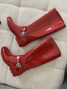 michael kors rain boots red