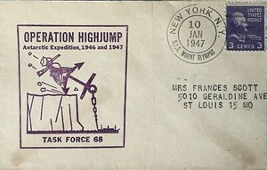 Event Cover: Operation Highjump Antarctic Expedition 1946 &1847 Task Force 68 - Picture 1 of 1