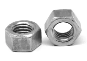 Tuerca hexagonal con acabado de rosca gruesa de 7/16"-14 acabado liso de acero con bajo contenido de carbono - Imagen 1 de 1