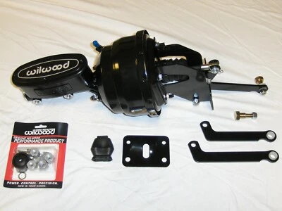 Cilindro maestro Wilwood de refuerzo de freno negro de 8" + soporte para carrocería Dodge A B E Foto 1 de 4