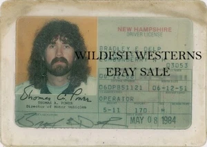 Rocker BRAD DELP Rare Photo of Boston Singer's NH Driver License cont signature - Picture 1 of 1