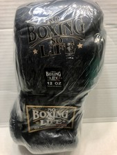 No Boxing No Life Canelo Boxing Lace Up Gloves Black 12 oz Rare Sparring & Bag
