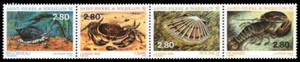 ST. PIERRE et MIQUELON 616 - Marine Shellfish "Se-tenant Strip" (pb92759) - Picture 1 of 1