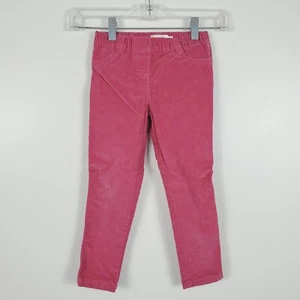 Mini Boden Girls Pull On Corduroy Pants Skinny Elastic Waist Pockets Pink Sz 5Y - Picture 1 of 9