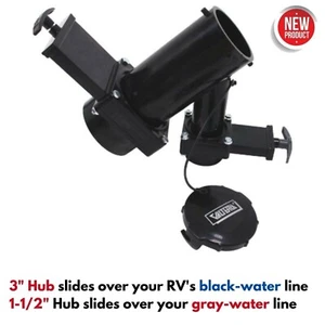 RV Sewer Wye Rotating Valves Replace Black Gray-Water Waste Valve Travel Trailer - Picture 1 of 3