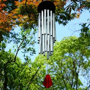 Tubo in metallo fatto a mano 27 tubi carillon a vento da appendere esterno giardino finestre decorazione RD - Foto 1 di 12